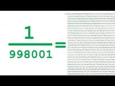 Поделете го бројот 1 со 998001. Резултатот е фантастичен!
