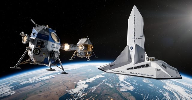 НАСА ќе ги тестира лунарните летала на SpaceX и Blue Origin пред новото слетување на Месечината