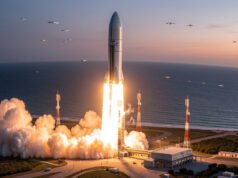 Starship за првпат полета кон орбита